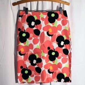 New York Company, Pencil Skirt Women Size 0, pink white flowers, hidden zipper